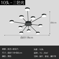 10 голов лепесток (три -корровое изменение света)