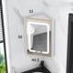 Góc thép không gỉ tủ gương nhà vệ sinh hình tam giác Bắc Âu tối giản căn hộ nhỏ treo tường nhà vệ sinh hộp gương phòng tắm gương trang trí phòng ngủ