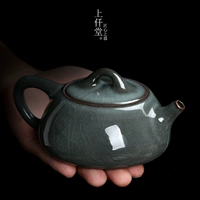 Селадон Се Мингдонг ручной печи железные плодные каменные стука кунг -фу чайная чашка одна кастрюля с двумя чашками керамического пузыря чайник