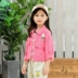 Áo khoác bé gái 2020 áo khoác denim mùa thu mới phong cách nước ngoài Hàn Quốc quần áo trẻ em bé gái cotton mùa xuân và áo khoác mùa thu - Áo khoác Áo khoác