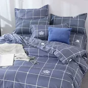 IKEA sọc kẻ sọc chăn trải giường giường ngủ ở một gia đình bốn 1,5 hoặc 1,8 đơn ký túc xá ba mảnh 1.2m - Bộ đồ giường bốn mảnh