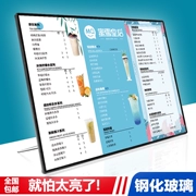 dạ quang thẻ hiển thị menu quán trà sữa hộp đèn thẻ order bảng giá thiết kế để bàn bảng thẻ quầy bar bảng led quảng cáo