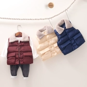 Trẻ em mùa thu và ánh sáng mùa đông trùm đầu xuống áo vest cotton mùa đông nhỏ quần áo trẻ em bé trai và bé gái lót vest - Áo ghi lê