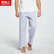 Nam cực nam quần pajama quần cotton nhà quần nam dài lỏng quần cotton đồ ngủ mùa xuân và mùa hè nhà quần phần mỏng