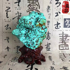 Ювелирные камни 绿松石原石摆件原矿高瓷高蓝宝石玉石观赏石奇石矿物晶体，招财