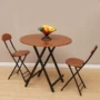 Bàn ghế tròn nhỏ bàn cà phê gói sáng tạo cửa hàng ăn uống hộ gia đình có thể được lưu trữ trong bàn gấp bàn nhỏ thông qua bàn quầy hàng tròn - Bàn bàn gấp gọn