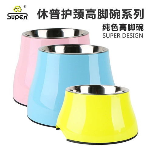 Houpe Dog Bowl Dog Pot High Защита шейного отдела позвоночника против обходной кошачьи чаши для кошачьего пит