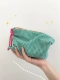 Контрастная цветная сетка косметическая сумка (зеленая сетка)