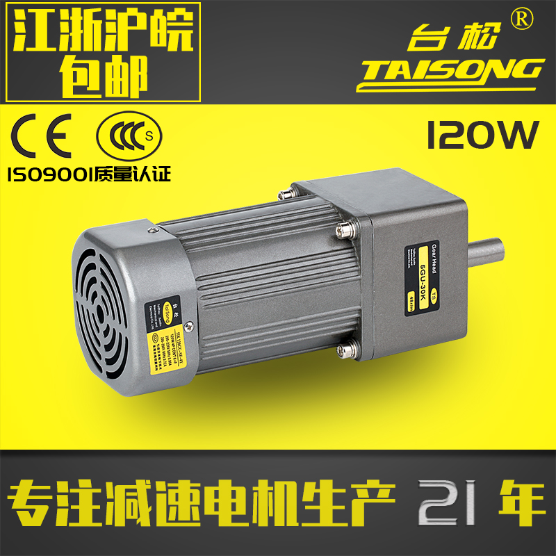 Taisong 120 ワットマイクロ AC 非同期ギア速度調整固定減速モーター可逆制御モーター 220V380V