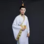 Xian Xia trang phục hiệp sĩ nam Hanfu con trai học giả quần áo màu đen trẻ trung và trung niên nhà Minh ảnh cổ điển kịch lớn - Trang phục dân tộc đồ bộ mặc nhà