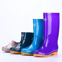High barrel rain boots women's short barrel water shoes