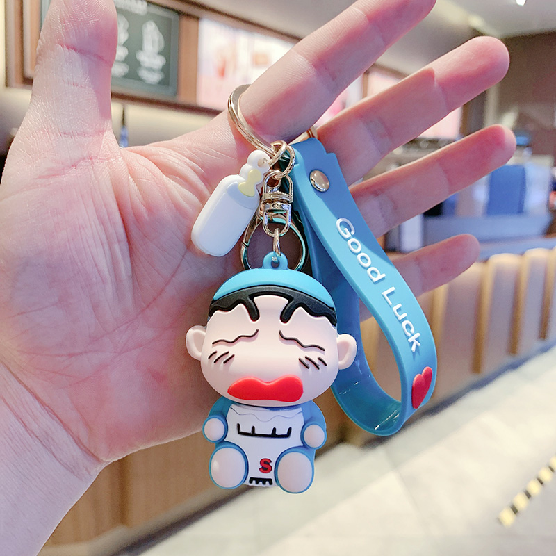 Peacock BlueCartoon Pendant Doll Key buckle female ins Internet celebrity lovely originality the republic of korea Key chain Ring a bag Small Pendant