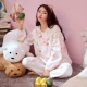 Đồ ngủ nữ mùa xuân và mùa thu cotton dài tay phiên bản Hàn Quốc của lưới đỏ mùa thu và mùa đông nữ dễ thương phục vụ tại nhà - Giống cái