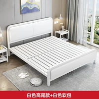 Белая кровать+белая доска для кровати с мягкой сумкой