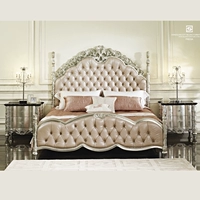 Pháp rắn vàng lá đôi giường Ý nội thất phòng ngủ biệt thự sang trọng biệt thự công chúa giường cưới châu Âu - Bộ đồ nội thất ghế sofa
