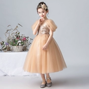 Trẻ em công chúa ăn mặc cô gái váy sinh nhật ăn tối phương tây chủ nhà quý tộc trang phục piano mùa hè - Váy trẻ em