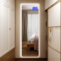 Led gương gương thông minh thay đồ gương tiết kiệm năng lượng bầu không khí treo tường phù hợp gương nhà đơn giản toàn thân gương tường gương - Gương gương kính trang trí