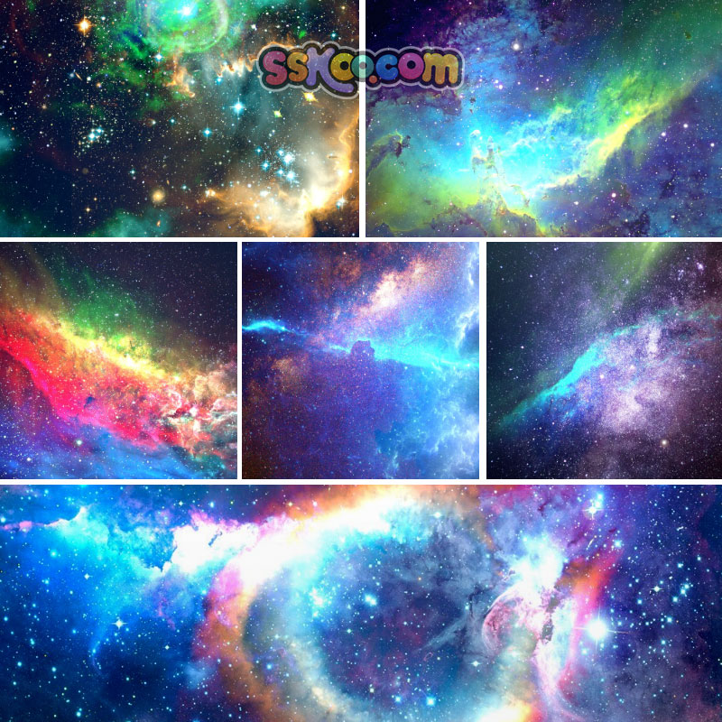 璀璨星空银河系宇宙高清JPG摄影照片4K壁纸背景图片插图设计素材