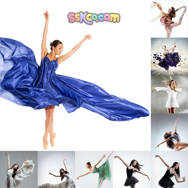 高清JPG素材跳芭蕾舞人物图片女孩肢体舞蹈动作培训班练功宣传照