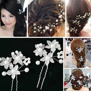 Cô dâu tóc tiara phụ kiện tóc clip clip kẹp tóc U phong cách Hàn Quốc đơn giản đầu hoa kết hôn bánh mì nướng phụ kiện quần áo - Phụ kiện tóc