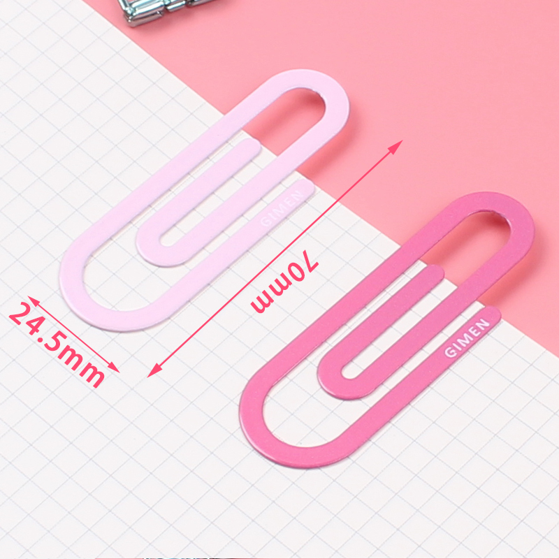 Medium Rose Pinkmulti-function originality paper clip colour Binding needle box-packed Large paper clip Stationery Pin to work in an office Paper clip
