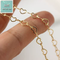 Đồ trang sức handmade Tự làm 14K dây chuyền vàng ánh sáng vàng hình trái tim chuỗi bảo vệ chuỗi vòng đeo tay phụ kiện - Vòng đeo tay Clasp vong deo tay