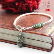 Su Shi ban đầu làm bằng tay bạc sterling sterling vòng tay nữ chuỗi ngọc bích bầu an toàn chuyển ác linh vòng đeo tay - Fu Jin - Vòng chân