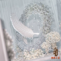 Скульптура пузырьков с перьями как свадебная пена скульптура белая трехмерная цветочная роза Пион цветочная мечта тема
