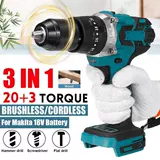 [Drillpro 3 in 1 Brushless Cordless Electric Impact Drill 13m]