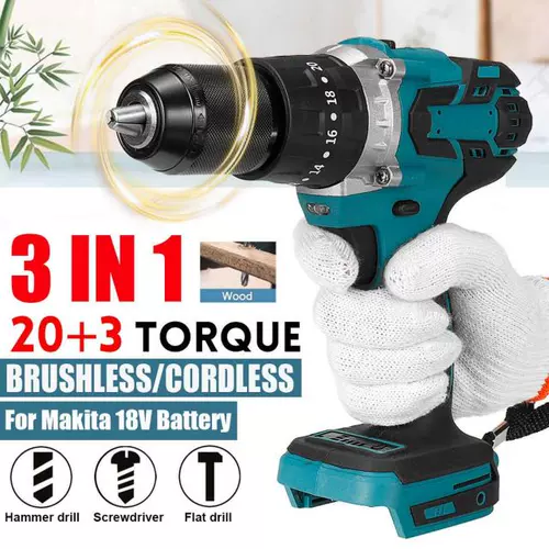 [Drillpro 3 in 1 Brushless Cordless Electric Impact Drill 13m]