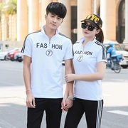 Couple thể thao phù hợp với nam giới và phụ nữ mùa hè quần ngắn tay cotton giản dị mỏng t-shirt chạy thể thao thể thao