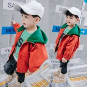 Bộ đồ bơi bé trai đẹp trai mùa xuân 2019 trẻ em Hàn Quốc mới mùa xuân và mùa thu nước ngoài trẻ em áo gió dài - Áo khoác