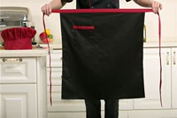 Черная юбка в складку, фартук