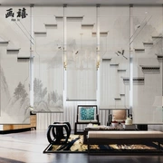 Trung Quốc hiện đại rèm cuốn rèm nâng phòng ngủ rèm hiên phân vùng màn mềm treo rèm vẽ tay phòng khách treo tranh - Màn hình / Cửa sổ