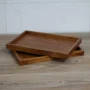 Khay gỗ hình chữ nhật Khay trà khách sạn Tấm cuối nhỏ Bộ tách trà vuông nhỏ Bộ lưu trữ Tấm gỗ dài - Tấm đũa gỗ mun