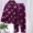 Đồ ngủ trung niên mùa đông nữ ba lớp dày mùa đông bông bông đồ ngủ Bộ đồ ngủ đặt san hô flannel bông đồ ngủ pijama