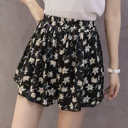 Hoa mùa hè của phụ nữ mo-cotton và cotton giản dị phong cách của phụ nữ lỏng lẻo quần legging quần ống rộng quần short thể thao nóng bỏng - Cộng với kích thước quần áo