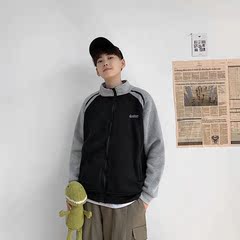春秋季開衫拉鏈衛衣男寬鬆潮牌潮流嘻哈百搭ins港風運動外套上衣