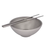 Китайская простота титановая чаша Pure Titanium Double -Layer Bowl китайского стиля Классическая анти -хот -рисовая чаша ретро -посуда