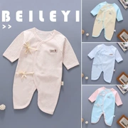 Quần áo sơ sinh 0-3 tháng bông mùa xuân bé bướm áo choàng nhà sư quần áo bé onesies 1 mùa hè 6