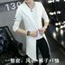 Mùa xuân và mùa thu mới của người đàn ông Hàn Quốc dài Trench Coat với Slim Jeans Nam Teen Trendy Set Áo gió