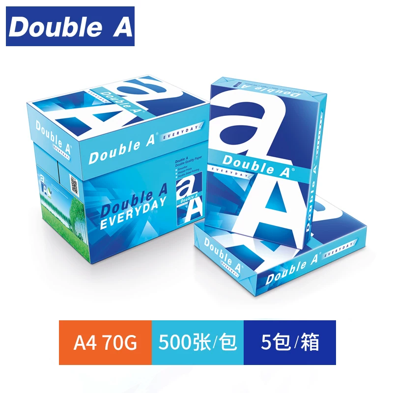Бумага для печати A4 Doublea Dabei 70 г/м² 80 г/м² 5 упаковок по 500 штук в пакете 500 A4 двойной A печати
