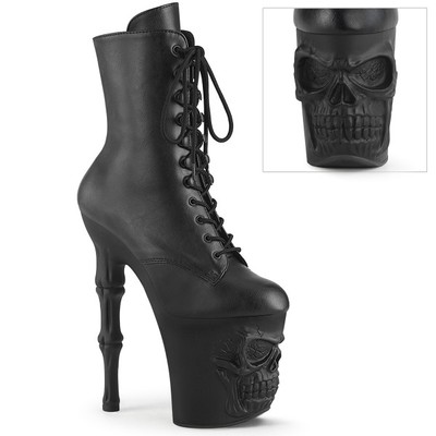 taobao agent Pleaser Rapture-1020 American genuine Gothic skull bone sexy patent leather high-heeled shoe boots
