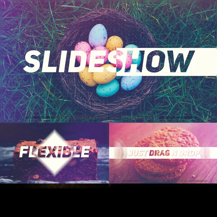 快切图片动感时尚活泼图形转场照片字幕相册图文动画AE模板-天天素材网