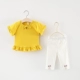 Quần áo trẻ em cho bé mùa hè 1-2-3 tuổi Cô gái treo quần áo mùa hè Quần short trẻ em quần áo trẻ em hai mảnh 0 - Phù hợp với trẻ em