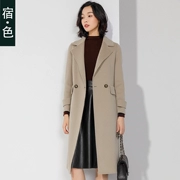 Mùa thu đông mới áo dài thời trang áo hai mặt Áo len nữ 100% Hàn Quốc - Áo len lót đôi