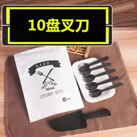 33 комплекты ложек черной вилки, 10 -пластический нож для вилки белая сумка