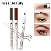 KISS BEAUTY xuyên biên giới chính hãng 3 bút chì lông mày bốn lông mày bút chì bột lông mày dạng kem lâu trôi chất lỏng bút chì lông mày bốn