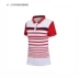 Authentic Li Ning 18 mẫu mùa hè thể thao thời trang cotton nữ áo sơ mi sọc sọc ve áo APLN012-1-2 áo polo tay lỡ Áo polo thể thao