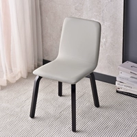 Стул S с черными ножками и светло-серой технической тканью